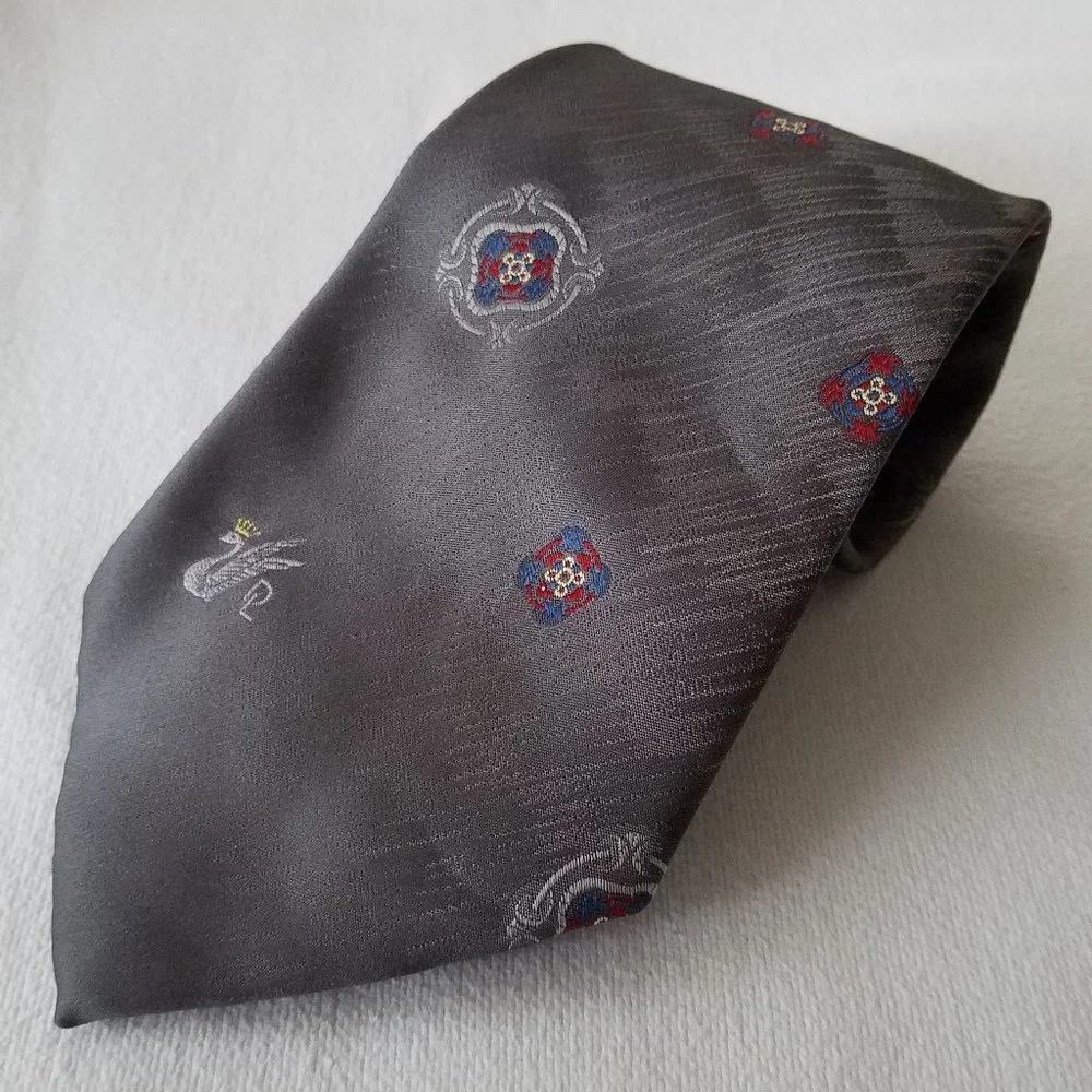VTG Don Loper Tie Silver Gray Titanium Metal Color